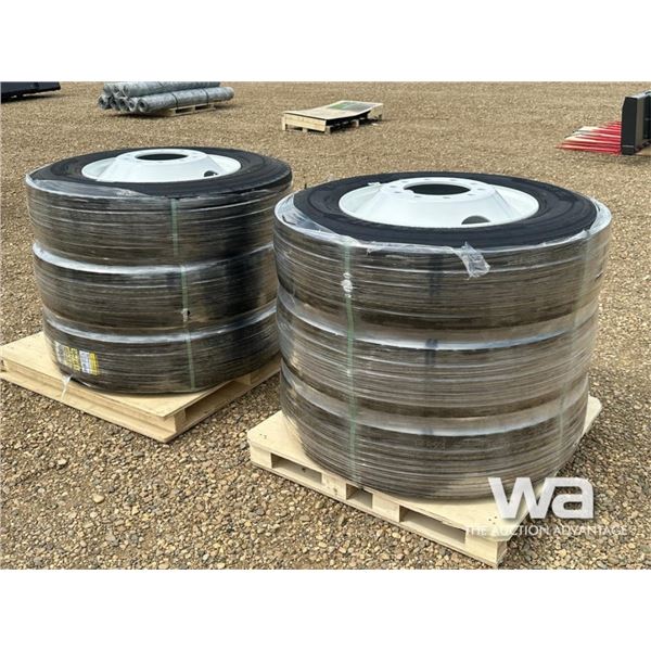 (6) ZWARTHZ 11R24.5 TRUCK TIRES & RIMS