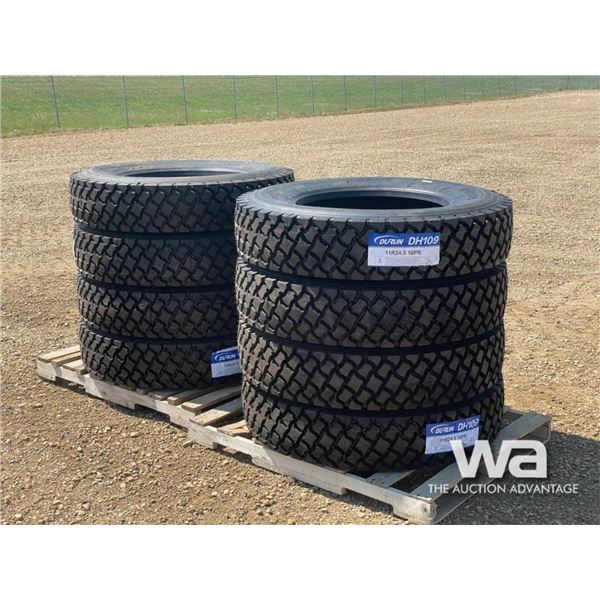 (8) DURUN 11R24.5 16PR TRUCK TIRES