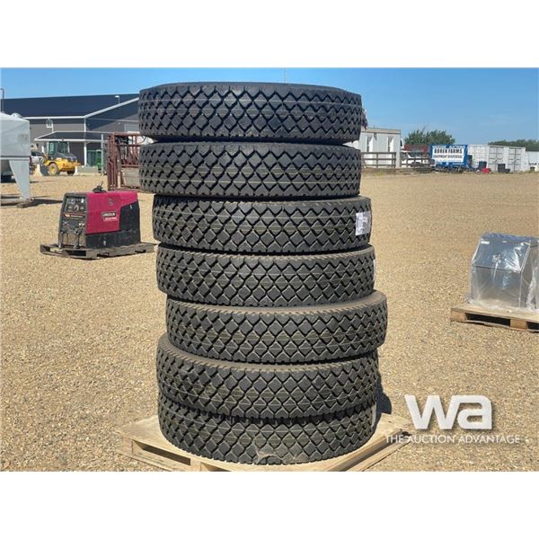 (7) DYNACARGO Y131 11R24.5 TRUCK TIRES