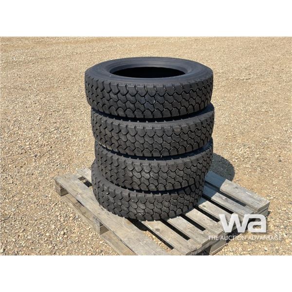 (4) GRIZZLY 225/70R19.5-16PR TIRES