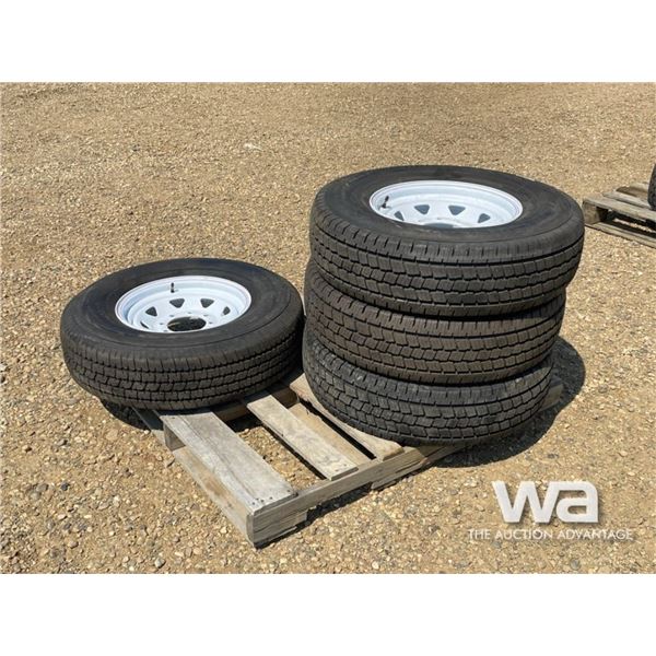 (4) GRIZZLY ST235/85R16 TIRES & RIMS
