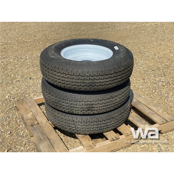 (3) GRIZZLY ST235/85R16 TIRES & RIMS