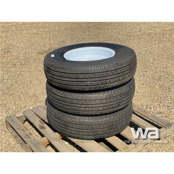 (3) GRIZZLY ST235/85R16 TIRES & RIMS