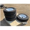 Image 3 : (4) GRIZZLY ST225/75R15 TRAILER TIRES & RIMS