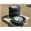 Image 2 : (4) GRIZZLY ST225/75R15 TRAILER TIRES & RIMS
