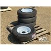 Image 2 : (4) GRIZZLY ST225/75R15 TRAILER TIRES & RIMS