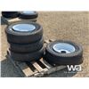 Image 3 : (4) GRIZZLY ST225/75R15 TRAILER TIRES & RIMS
