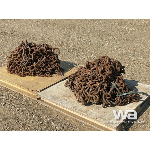 (2) SKIDDER TIRE CHAINS