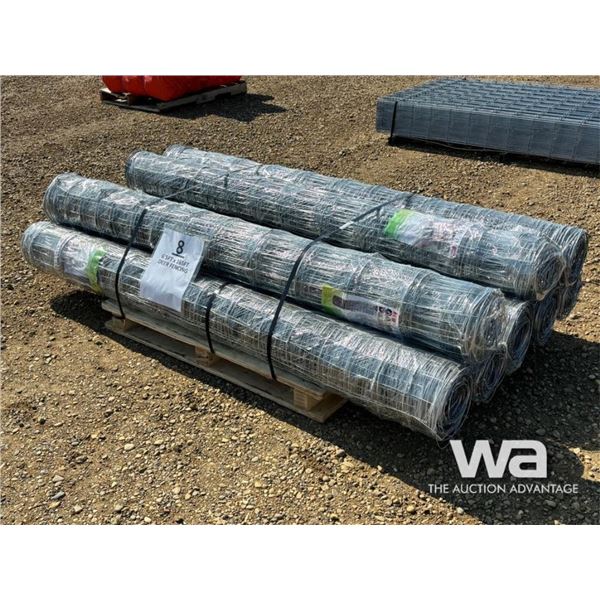 (8) ROLLS OF GALVANIZED WIRE DEER FENCE