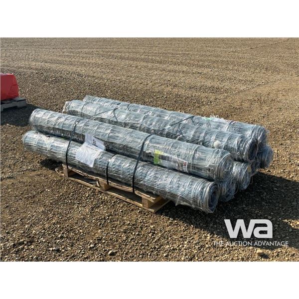 (8) ROLLS OF GALVANIZED WIRE DEER FENCE