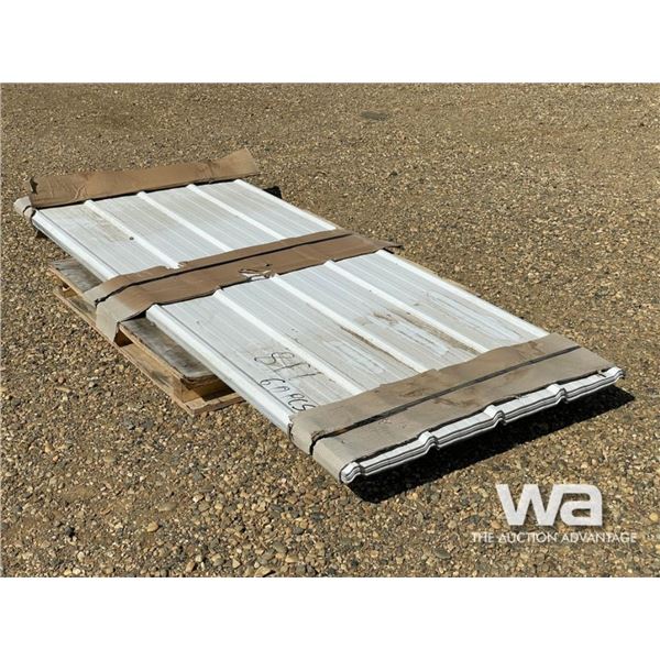 (60) 8 X 3 FT. WHITE STEEL ROOFING
