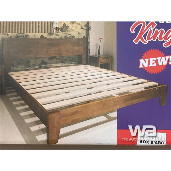 SOLID WOOD KING BEDFRAME