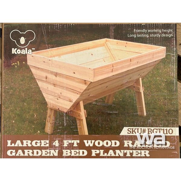 4 FT. WOODEN RAISED GARDEN PLANTER