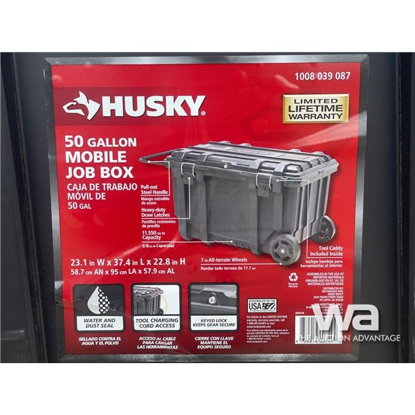 HUSKY 50 GALLON MOBILE JOB BOX
