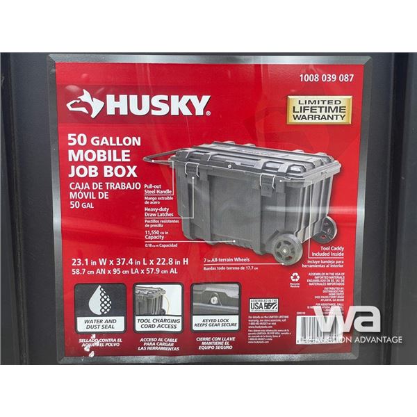 HUSKY 50 GALLON MOBILE JOB BOX