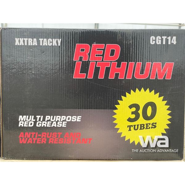 (6) CASES OF 30 RED LITHIUM GREASE TUBES