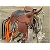 Image 5 : 14.5 IN. WESTERN & ENG SADDLE & (5) SADDLE RACKS