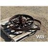 Image 2 : (4) ANTIQUE STEEL PLOW WHEELS