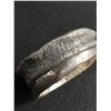Image 2 : Signed Vintage Lebitski 925 Sterling Silver Textured Bangle Cuff Wave Bracelet