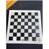 Image 2 : 2 Vintage Chess Sets w/ Unusual Wood Pieces - Wood Chess Board Box Folds Out To Approx. 17.5" x 17.5