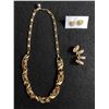 Image 1 : Lisner Rhinestone Necklace - Scarf Holder - Earrings