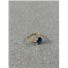 Image 2 : Pretty Blue Clear Stone Ring Marked COL 10K