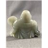 Image 3 : Buddha Jade Carved Statue Figure Chinese Sculpture Vintage 3.5" Tall - Very Detailed, Front And Back