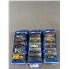 Image 1 : 3 - 5pk HotWheels  Die-Cast Metal Collectible Cars In Original Pkgs - Sonic Special, Skate-Board & M