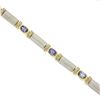 Image 5 : 14k TT Gold 2.02 ctw Oval Tanzanite & Round Diamonds 6.75" Line Tennis Bracelet