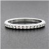 Image 2 : NEW Classic 18k White Gold 0.25 ctw Round Prong Diamond 2.2mm Wedding Band Ring