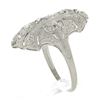 Image 9 : Antique Edwardian Platinum 1 ctw Old Diamond Milgrain Detailed Long Dinner Ring
