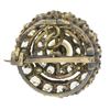 Image 4 : Antique Victorian 14k Gold 2.2 ctw Diamond & Pearl Dual Circle Pin Brooch Pendan