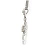 Image 6 : 14k White Gold 2.06 ctw GIA Large Diamond Open Swirl Dangle Pendant w/ Dual Chai
