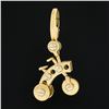 Image 2 : Cartier Collectible 18K Gold Detailed Moveable Tricycle Bicycle Charm Pendant