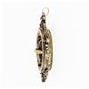 Image 6 : Antique Victorian 14k Gold Seed Pearl & Black Enamel Etched Oval Locket Pendant