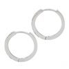 Image 5 : NEW 14k White Gold 0.36 ctw Round Pave Diamond 15.5mm Medium Huggie Hoop Earring