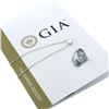 Image 1 : NEW 14k White Gold 0.81 ctw GIA Oval Diamond Solitaire Pendant & Adjustable Chai