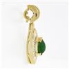 Image 3 : H. Stern 18K Gold 2.89 ctw Cabochon Emerald & Channel Diamond Enhancer Pendant