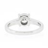 Image 6 : Classic 14K White Gold 0.35 ctw Illusion Set Diamond Solitaire Engagement Ring