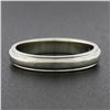 Image 2 : Antique Orange Blossom 18k White Gold 3.2mm Polished Grooved Stackable Band Ring
