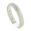 Image 6 : Antique Orange Blossom 18k White Gold 3.2mm Polished Grooved Stackable Band Ring