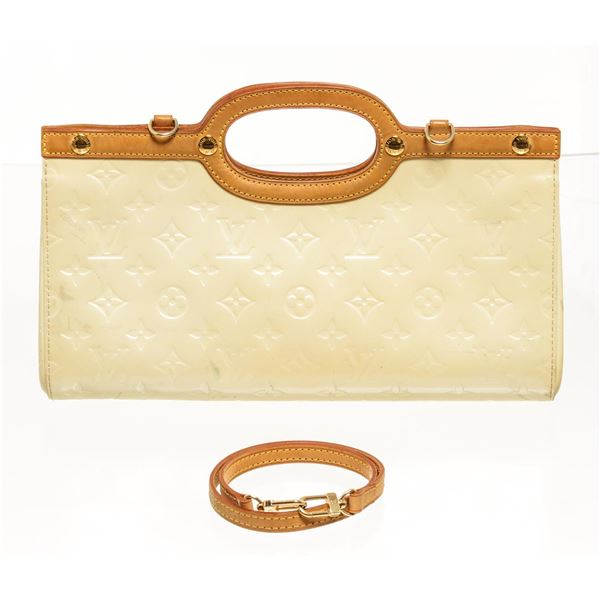 Louis Vuitton Beige Vernis Leather Roxbury Drive Handbag