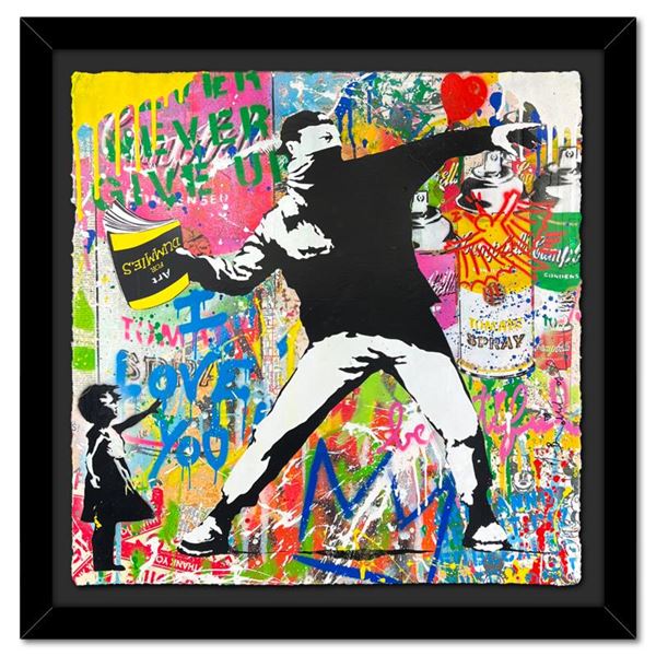 Banksy Thrower by Mr Brainwash Original