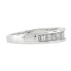 Image 5 : Solid 14K White Gold .60 ctw Baguette Cut Channel Set Diamond Stackable Band Rin