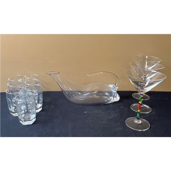 Glasses and Wine Decanter