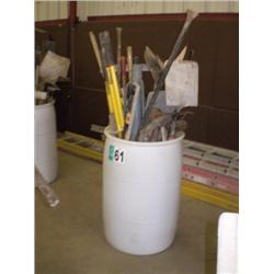 BARREL OF HAND TOOLS