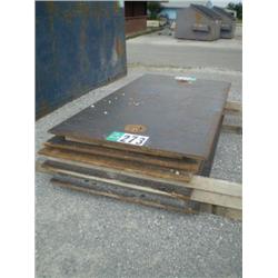QUANTITY (5) 4ft X 8ft X 1in STEEL MANHOLE PLATES