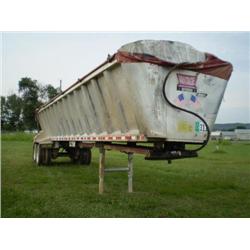 CMC VANTAGE 36ft. FRAMELESS T/A ALUMINUM END DUMP TRAILER , s/n 43PAA3722XAVA2624:
