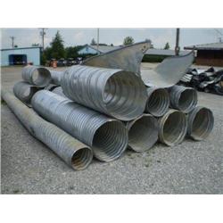 QUANTITY OF ASSORTED  GALVANIZED CORRUGATED PIPE