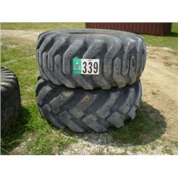 QUANTITY (2) 23.5 X 25 USED TIRES